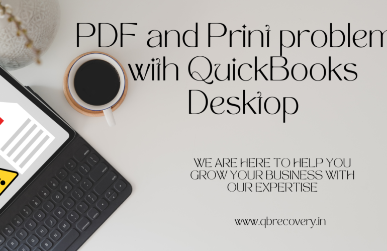 Quickbooks unable to create PDF due to missing components.
